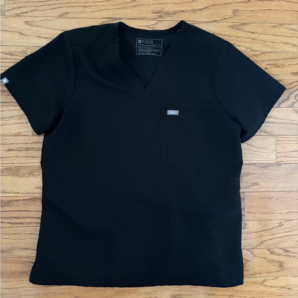 Figs Black Catarina One Pocket Scrub Top